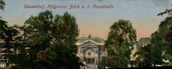 VINTAGE POSTCARD Dusseldorf Hofgarten Blick Kunsthalle