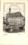 VINTAGE POSTCARD Bamberg Rathaus