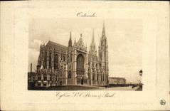 VINTAGE POSTCARD Ostend Church St Pierre Paul