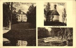 CPA Helling Kreuz Gruftkapelle Partie Im Park Egglkofen Oberbayern