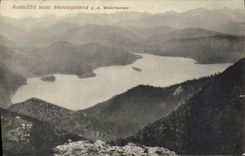 VINTAGE POSTCARD Aussicht Vom Herzogstand Walchensee