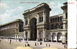 VINTAGE POSTCARD Galleria Vittorio Emanuele Milano