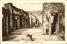 VINTAGE POSTCARD Pompei Put Del Poeta Tragico