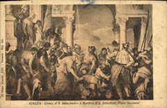 VINTAGE POSTCARD Venezia Chiesa Di Sebastiano Paolo Veronese