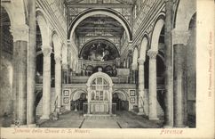 POSTAL Interno Della Chiesa Di S Miniato Firenze de la VENDIMIA