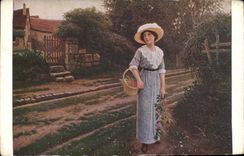 VINTAGE POSTCARD Camille Bellanger Cherries