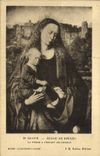 VINTAGE POSTCARD School Of Bruges the Virgin To the Child Illuminator Museum Jacquemart Andre
