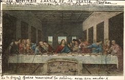 VINTAGE POSTCARD Ultima Cena Milano