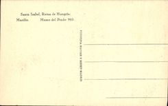 VINTAGE POSTCARD Santa Isabel Reina De Hungria Murillo Museo Del Prado