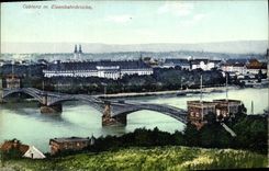 VINTAGE POSTCARD Coblenz Mr. Elsenbahnbrucke