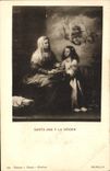 VINTAGE POSTCARD Santa Anna there Virgen Murillo