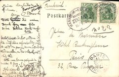 Chalet de Gruss Aus Schlierbach Petersburgo de la POSTAL de la VENDIMIA