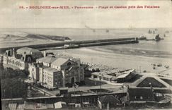 CPA Boulogne Sur Mer Panorama Plage Et Casino Pris Des Falaises