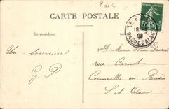 VINTAGE POSTCARD Boulogne On Sea Boulevard co. Beuve Heavy sea