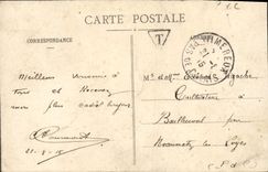 VINTAGE POSTCARD Boulogne On Sea the Western Pier One Day Of Storm