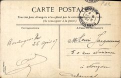 CPA L'Amiral Aube Bateau Guerre