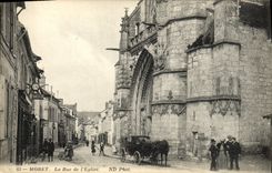 VINTAGE POSTCARD Moret the Street Of the Church