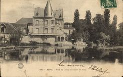 VINTAGE POSTCARD Moret Edge Of Loing Upstream of the Bridge
