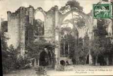 VINTAGE POSTCARD Dammarie the Lilies Ruins Of the Abbey Of the Lily View