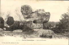 CPA Foret De Fontainebleau Sphinx Des Druides