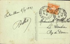 VINTAGE POSTCARD Fontainebleau Drill of the Cup-and-ball of the Devil Falls of Apremont