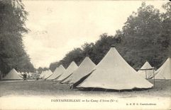 VINTAGE POSTCARD Fontainebleau the Camp of Avon Militaria