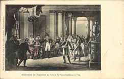 VINTAGE POSTCARD Fontainebleau Abdication of Napoleon 1st to the Palate 1814