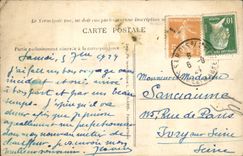 VINTAGE POSTCARD Fontainebleau palate the grid of honor and court of the Good-byes