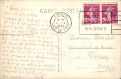 VINTAGE POSTCARD the bridge of Separate Boulogne Saint Cloud and the Valerien Mount