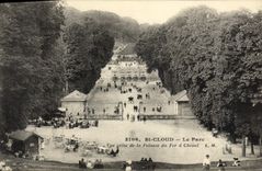 VINTAGE POSTCARD Parc of Cloud Saint Seen from of the lawn of the horseshoe