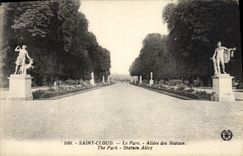 CPA Parc de Saint Cloud Le Parc Allees Des Statues