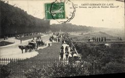 CPA St Germain en Laye La terrasse vue prise du Pavillon Henri IV
