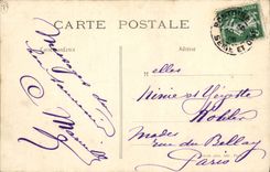 VINTAGE POSTCARD Pontoise the Oise and Boats Of Walk