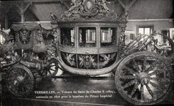 CPA Versailles Voiture du sacre de Charles X 