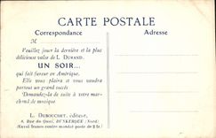 VINTAGE POSTCARD Dreaming in America At night Lurand Pommer