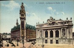 CPA Lille La bourse et le theatre