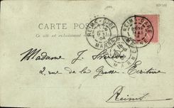 VINTAGE POSTCARD Lille the statue of the general Slave trader