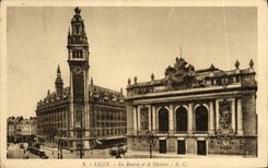 CPA Lille La Bourse et le Theatre