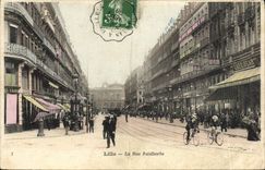 VINTAGE POSTCARD Lille the Street Faidherhe