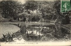 VINTAGE POSTCARD Lille the Vauban Garden the cave