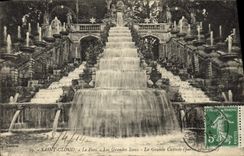 CPA Saint Cloud Le Parc Les Grandes Eaux La Grande Cascade