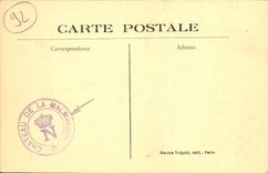 VINTAGE POSTCARD Castle of Malmaison Frontage on the Park