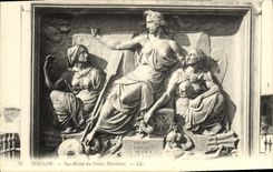 CPA Toulon Bas Relief du Genie Maritime