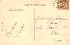 VINTAGE POSTCARD Almost it of Quiberon Rocks and point of Bara port