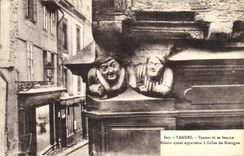 VINTAGE POSTCARD Vannes Venneset Femme House Having belonged has Gilles of Brittany