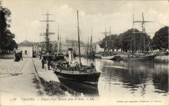 VINTAGE POSTCARD Valves Departure a Boat For the Golf