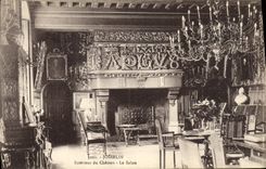 VINTAGE POSTCARD Interior Josselin of the Castle the Living room