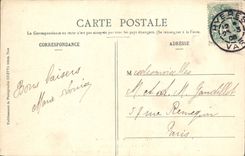 POSTAL Hyeres de la VENDIMIA ido de la avenida de Beauregard de las palmeras