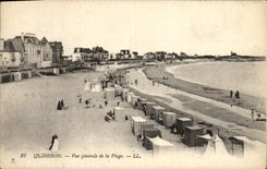 VINTAGE POSTCARD Quiberon View of the Beach