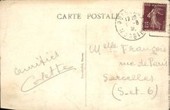 Península de la POSTAL de la VENDIMIA de Quiberon Bara portuario y la dimensión al punto del observatorio